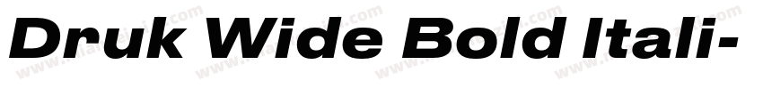 Druk Wide Bold Itali字体转换